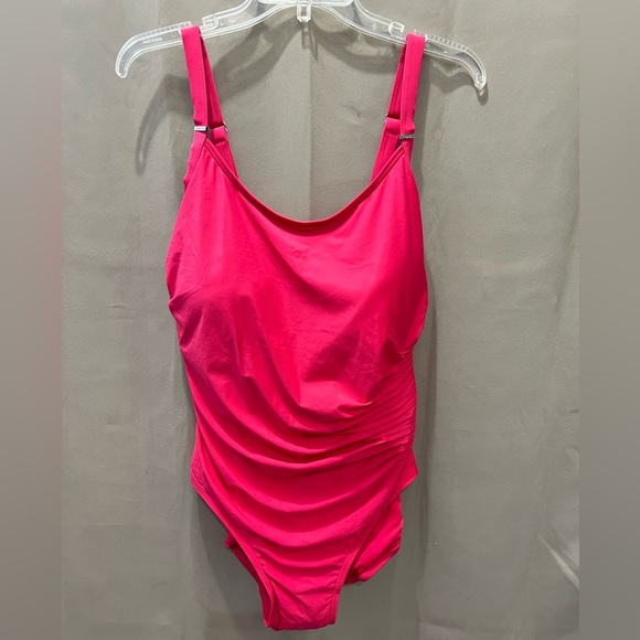 Bright Pink Calvin Klein One Piece Bathing Suit - Picture 1 of 6